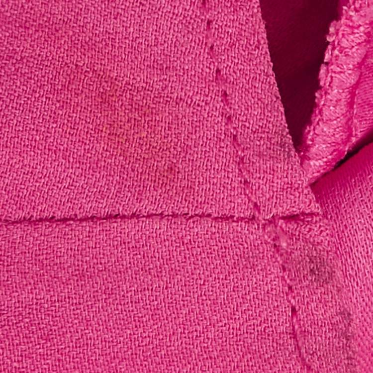 Pre Owned Blumarine Pink Crepe Sleeveless Bateau Mini Dress S