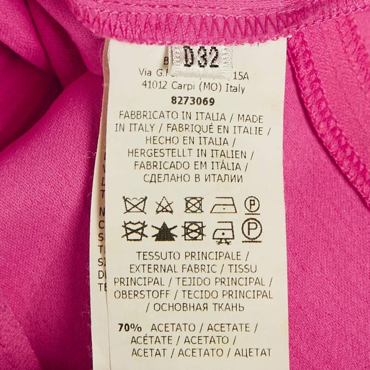 Pre Owned Blumarine Pink Crepe Sleeveless Bateau Mini Dress S