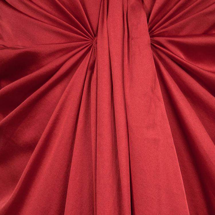Pre Owned Boss by Hugo Boss Red Sleeveless Draped Doresa Dress S