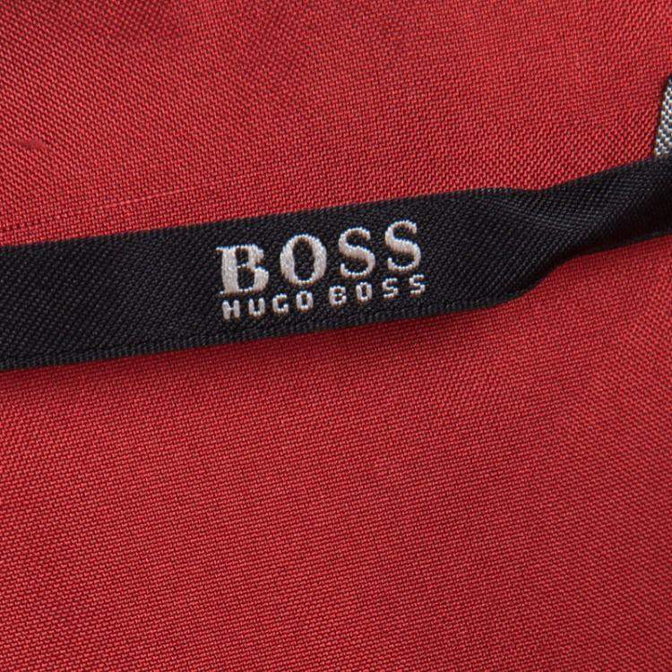 Pre Owned Boss by Hugo Boss Red Sleeveless Draped Doresa Dress S