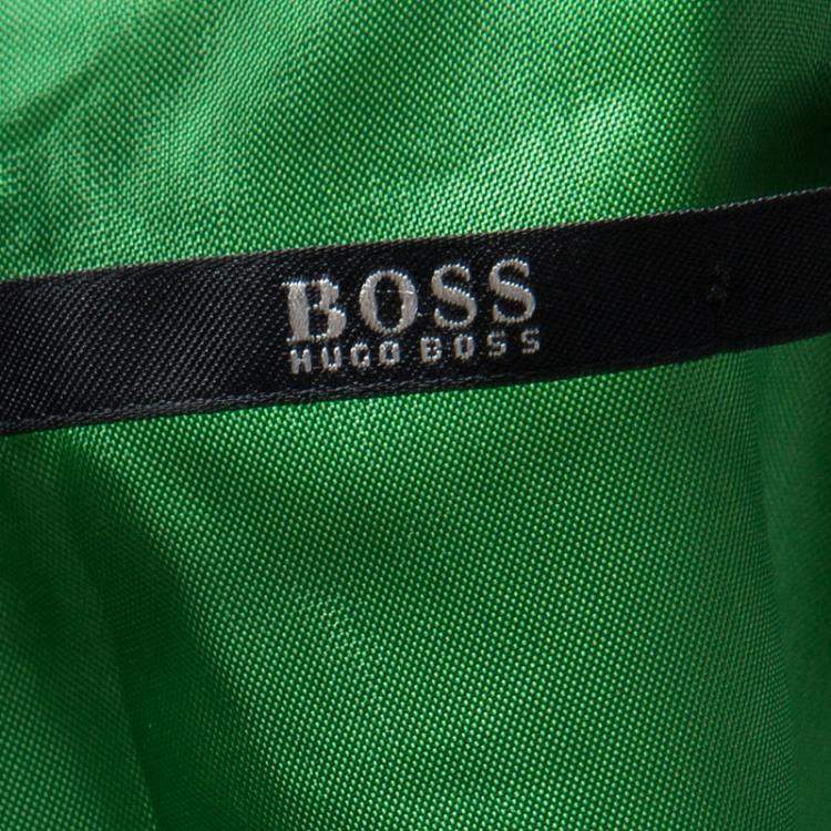 Pre Owned Boss By Hugo Boss Green Sleeveless V-Neck Dallisia Dress M