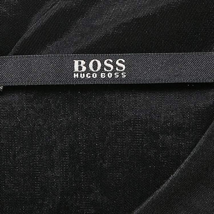 Pre Owned Boss By Hugo Boss Black/Blue Textured Cotton Blend Short Dress S