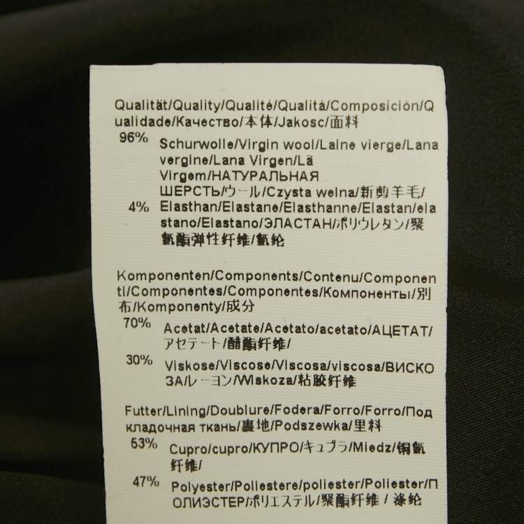 Pre Owned Boss By Hugo Boss Black Wool Sheath Dress M