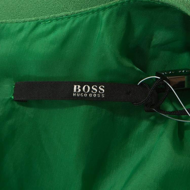 Pre Owned Boss By Hugo Boss Green Sleeveless V-Neck Dallisia Maxi Dress S