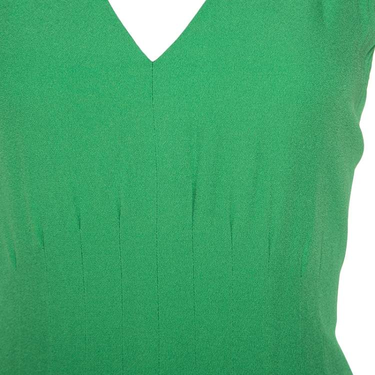 مملوكة مسبقًا Boss By Hugo Boss Green Sleeveless V-Neck Dallisia Maxi Dress M