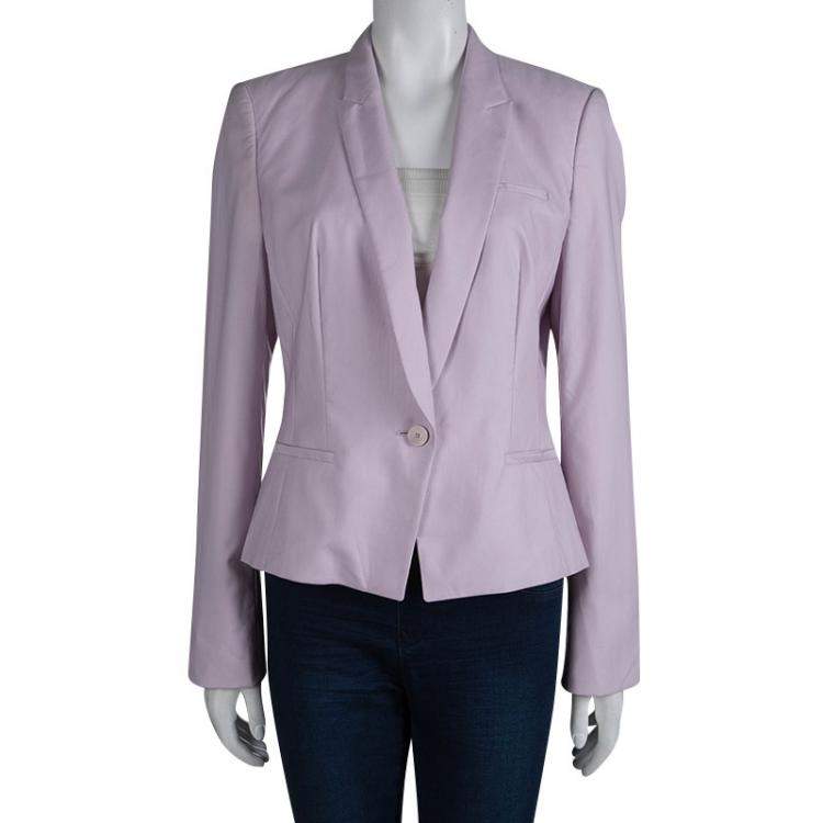 Pre Owned Boss By Hugo Boss Pale Pink  Jadelyn Blazer M