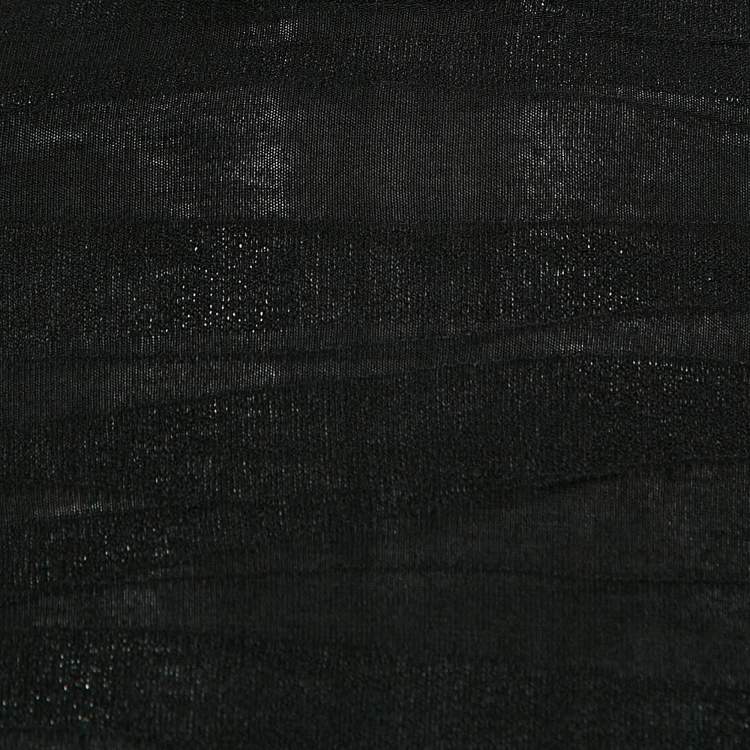 Pre Owned Boss By Hugo Boss Black Patterned Jersey Full Sleeve Sweater S