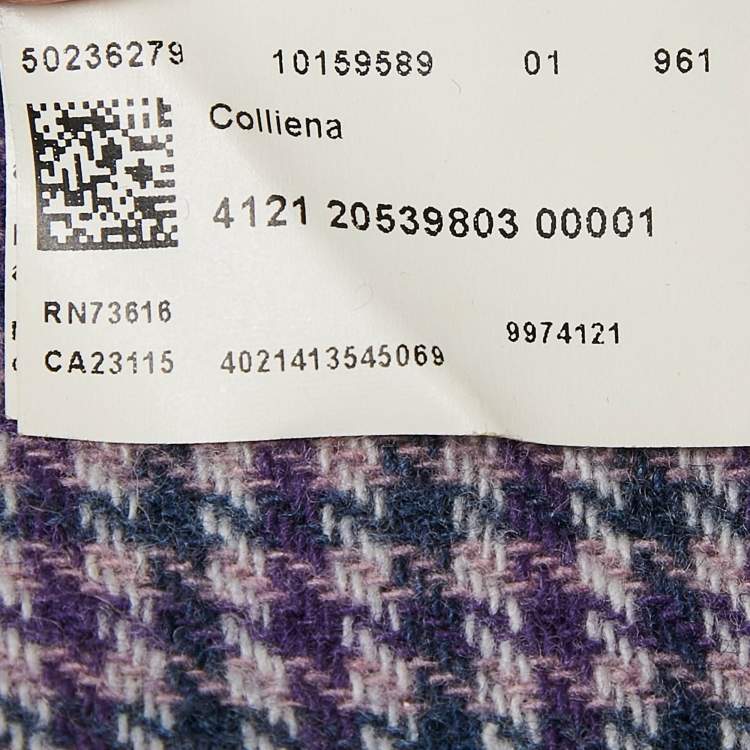 Pre Owned Boss By Hugo Boss Royal Blue Wool Blend Belted Long Trenchcoat S