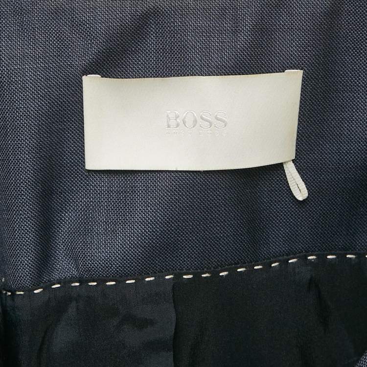 Pre Owned Boss By Hugo Boss Blue Wool Pants Set M