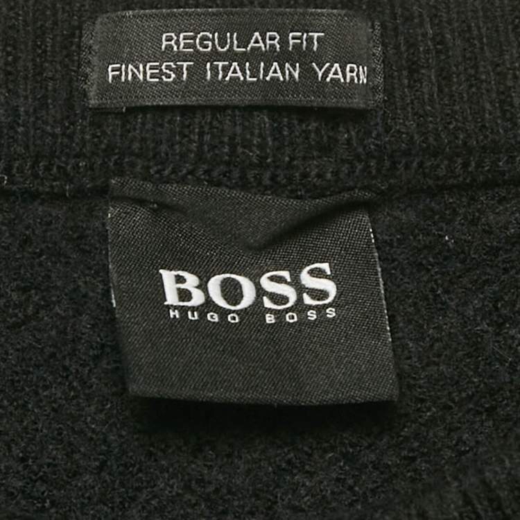 Pre Owned Boss by Hugo Boss Grey Wool Blend Regular Fit Sweatshirt XL