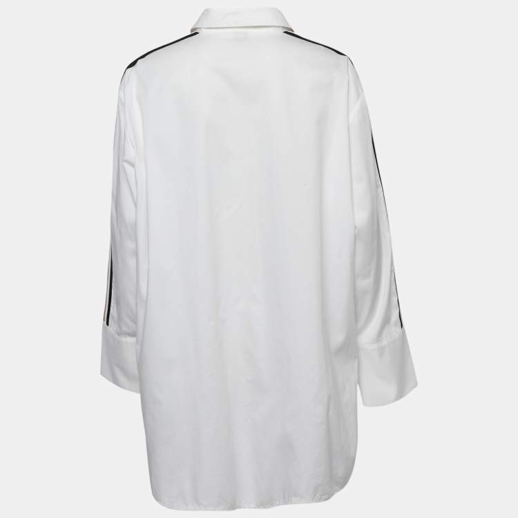 Pre Owned Boss By Hugo Boss White Cotton Bicona Blouse L