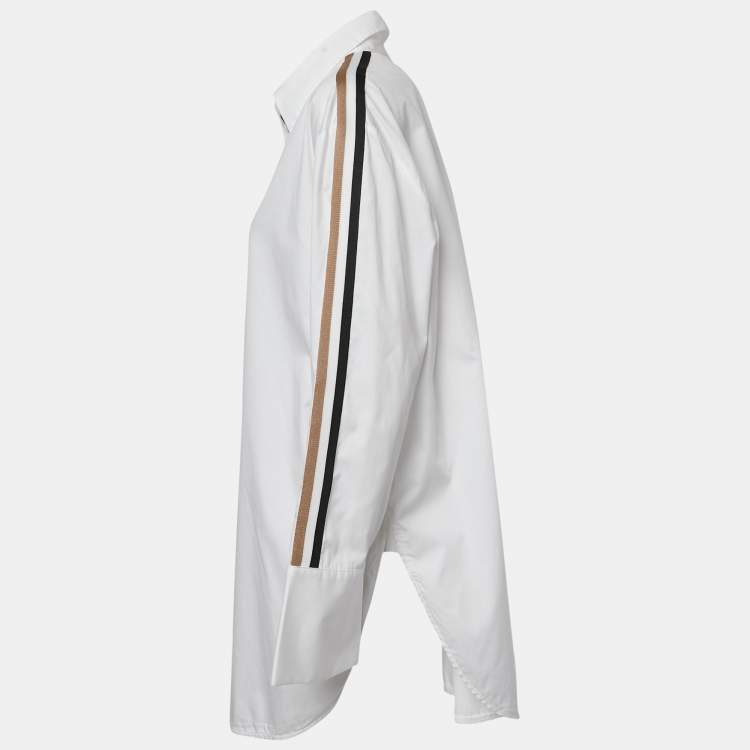 Pre Owned Boss By Hugo Boss White Cotton Bicona Blouse L