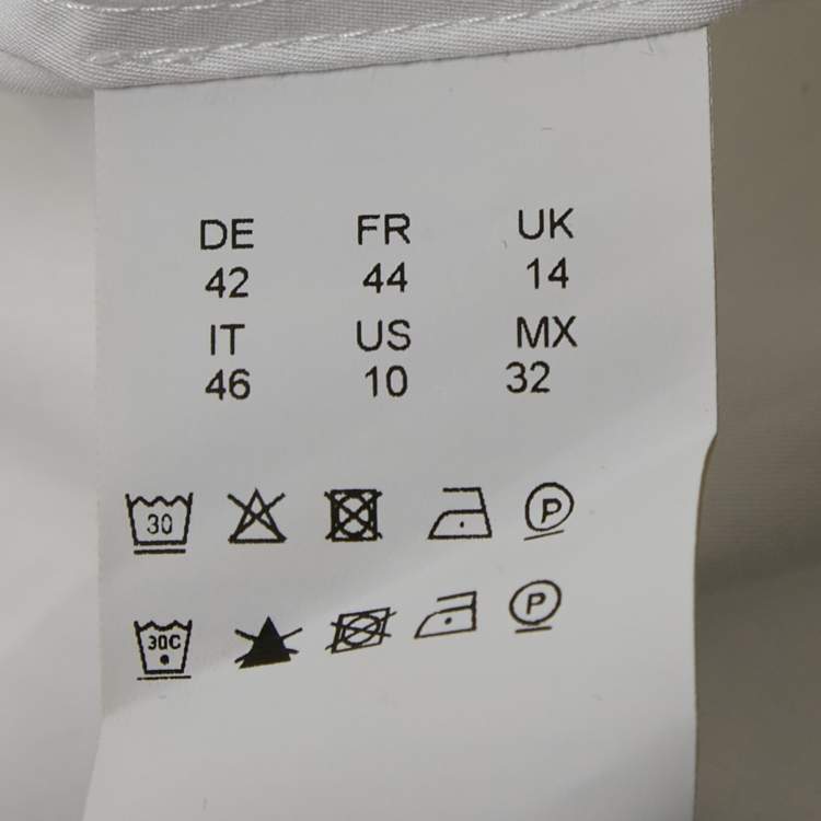 Pre Owned Boss By Hugo Boss White Cotton Bicona Blouse L