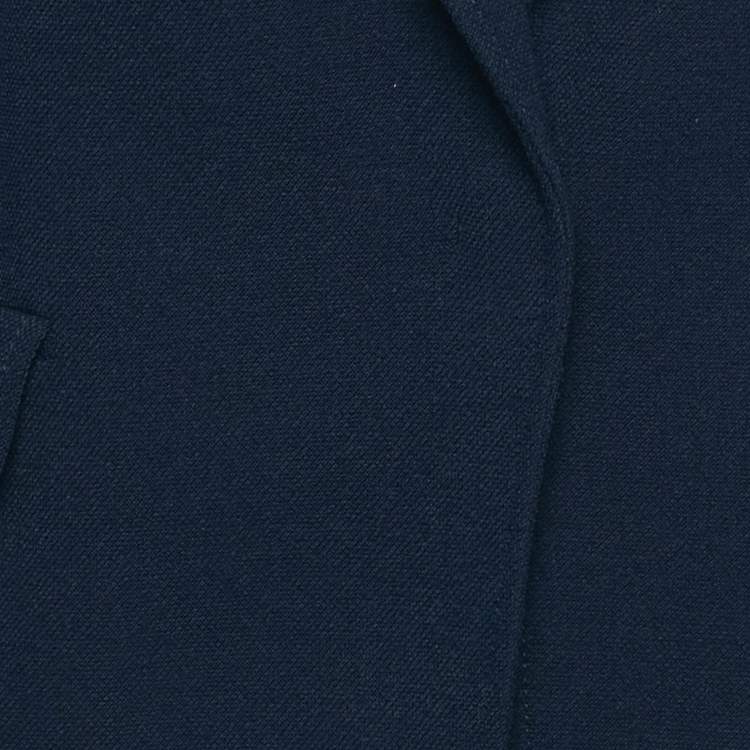 Pre Owned Boss By Hugo Boss Navy Blue Knit Single Breasted Blazer S