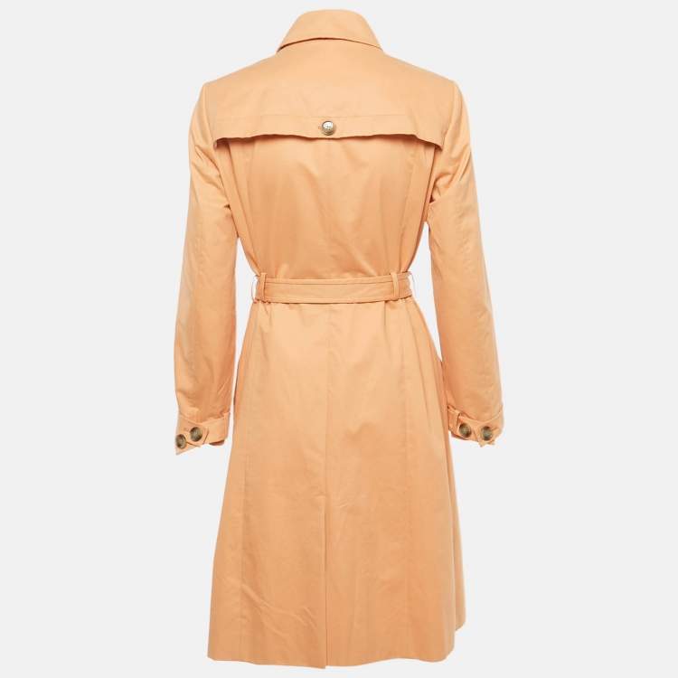 Pre Owned Boss By Hugo Boss Peach Orange Cotton Single Breasted Coat M