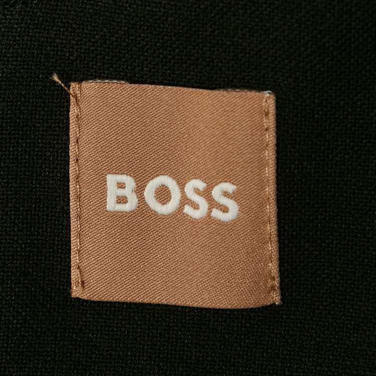 Pre Owned Boss By Hugo Boss Black Stretch Crepe Pleated Destena Dress S