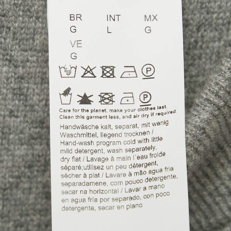 Pre Owned Boss By Hugo Boss Grey Wool Knit Faboosia Sweatpants L