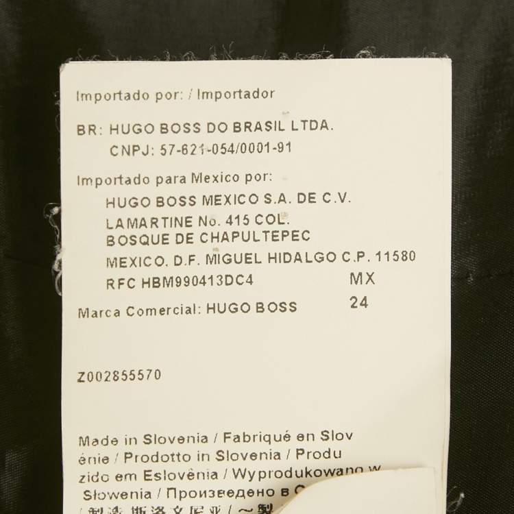 Pre Owned Boss By Hugo Boss Black Wool Blazer & Skirt Set S/M