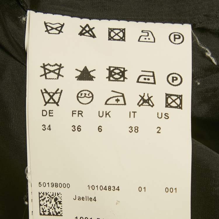 Pre Owned Boss By Hugo Boss Black Wool Blazer & Skirt Set S/M