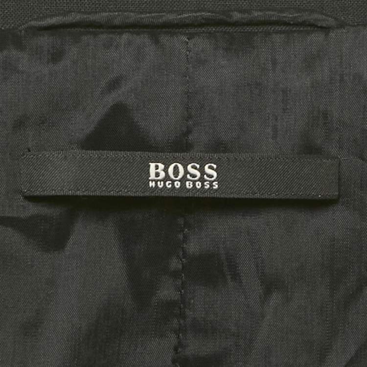 Pre Owned Boss By Hugo Boss Black Wool Blazer & Skirt Set S/M
