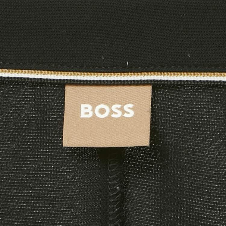 Pre Owned Boss By Hugo Boss Black Crepe Short Dress L