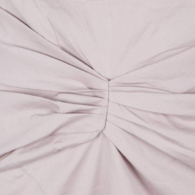 Pre Owned Boss By Hugo Boss Grey Ruched Stretch Cotton Pencil Skirt M