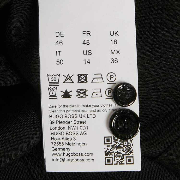 Pre Owned Boss By Hugo Boss Black Sateen Beruta Shirt XL