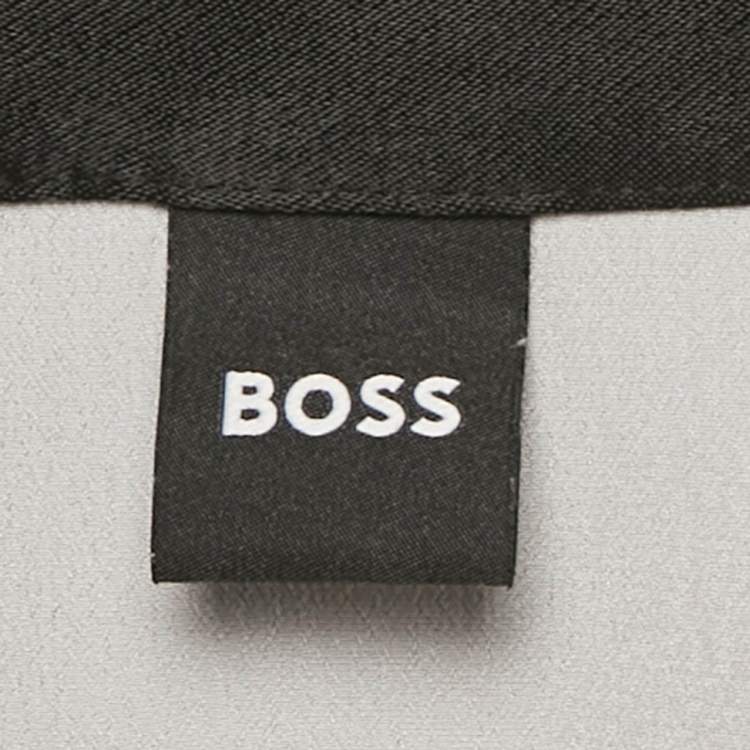 Pre Owned Boss By Hugo Boss Black Sateen Beruta Shirt XL