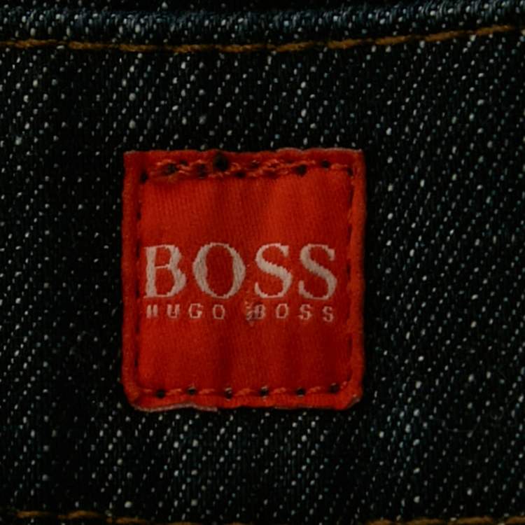 مملوكة مسبقًا Boss by Hugo Boss Navy Blue Denim Playsuit S