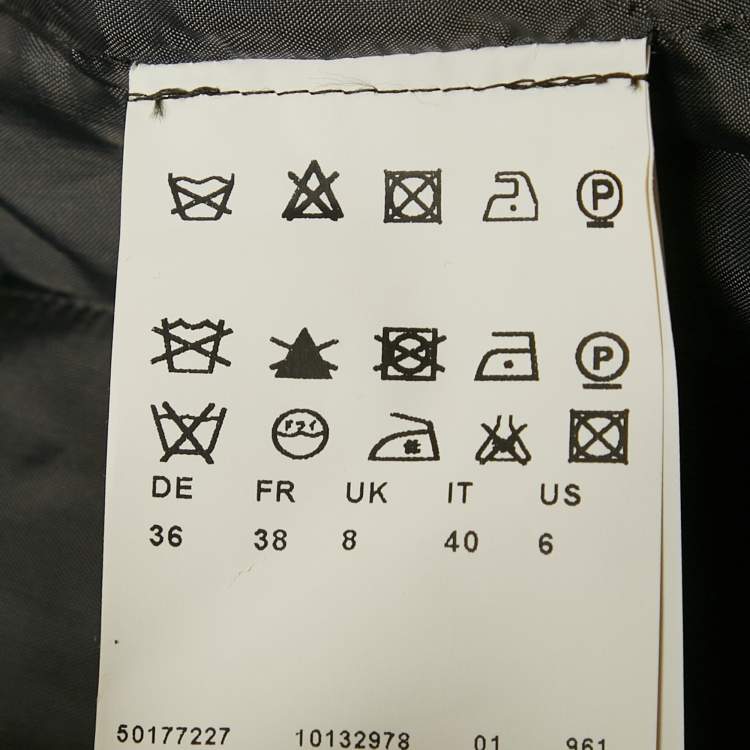 Pre Owned Boss By Hugo Boss Black Abstract Print Strapless Mini Dress S