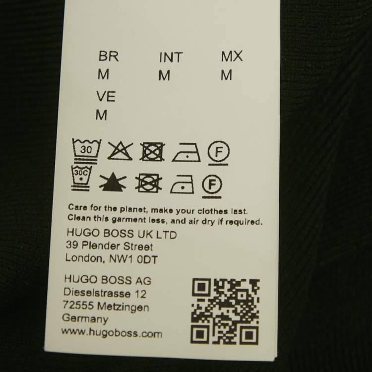 Pre Owned Boss By Hugo Boss Black Rib Knit Long Sleeve Florency Dress M