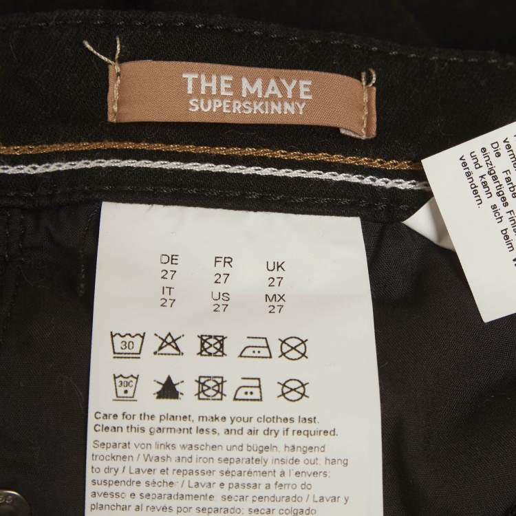 Pre Owned Boss By Hugo Boss Black Denim Super Skinny Maye Jeans S