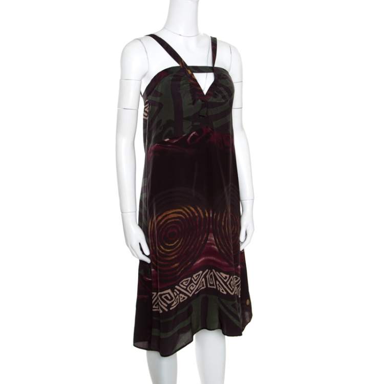 Pre Owned Boss Orange by Hugo Boss Multicolor Printed Silk Sleeveless Andi Dress S