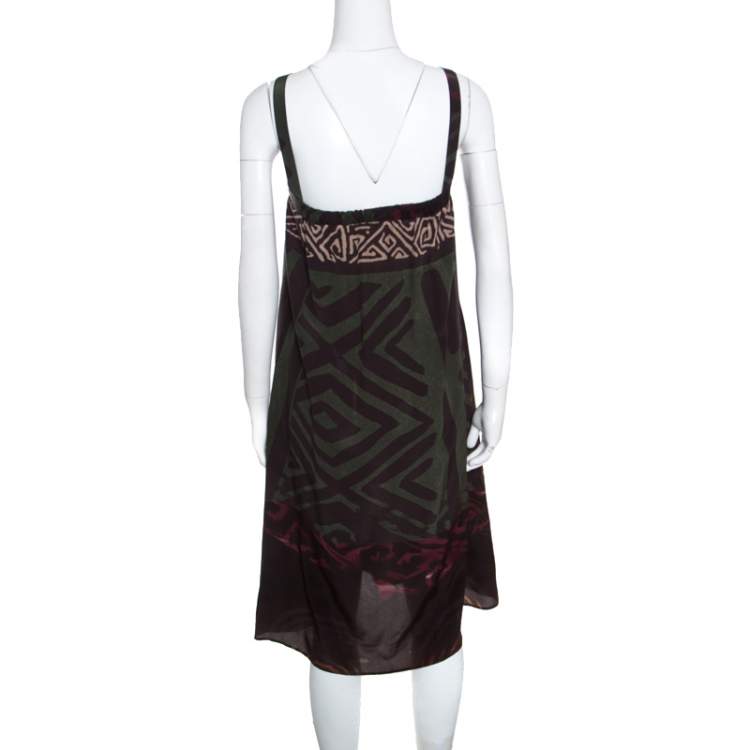 Pre Owned Boss Orange by Hugo Boss Multicolor Printed Silk Sleeveless Andi Dress S
