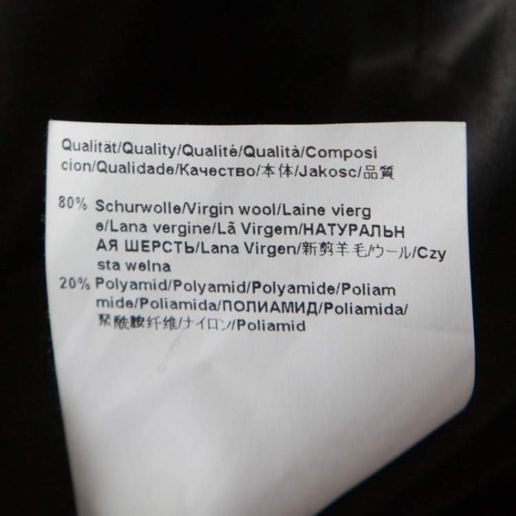 مملوكة مسبقًا Boss By Hugo Boss Grey Wool Belted Cathlin Over Coat S