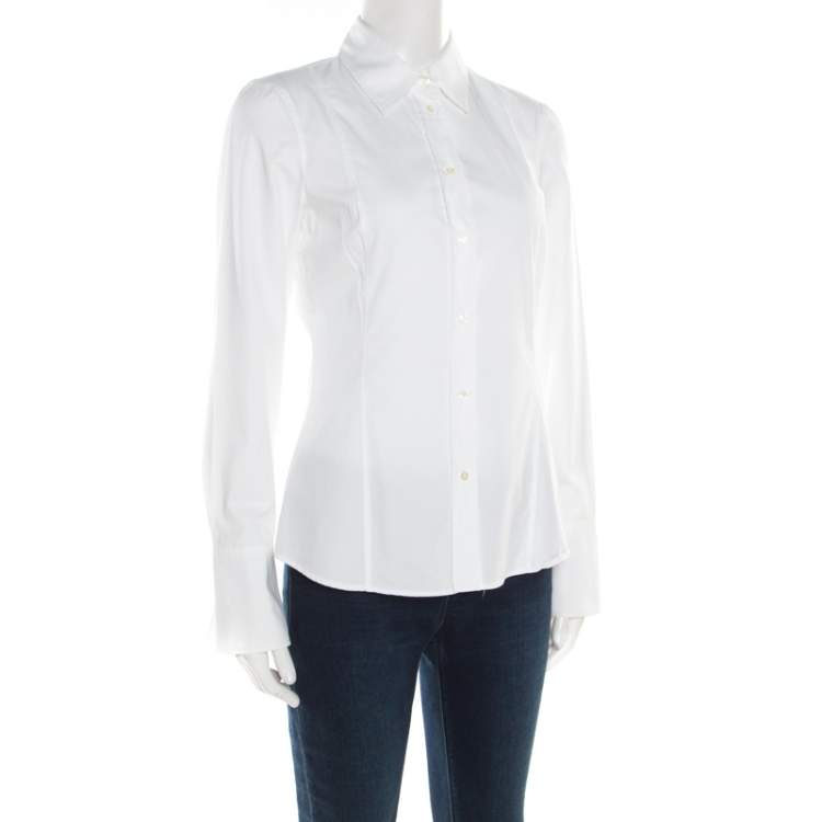 Pre Owned Boss By Hugo Boss White Long Sleeve Shirt S