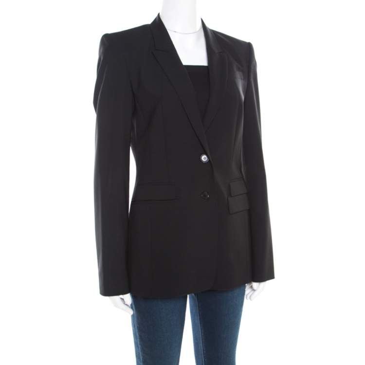 Pre Owned Boss By Hugo Boss Black Two Button Tailored Blazer M