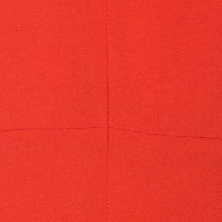 Pre Owned Boss By Hugo Boss Orange Crepe V-Neck Long Sleeveless Dress M