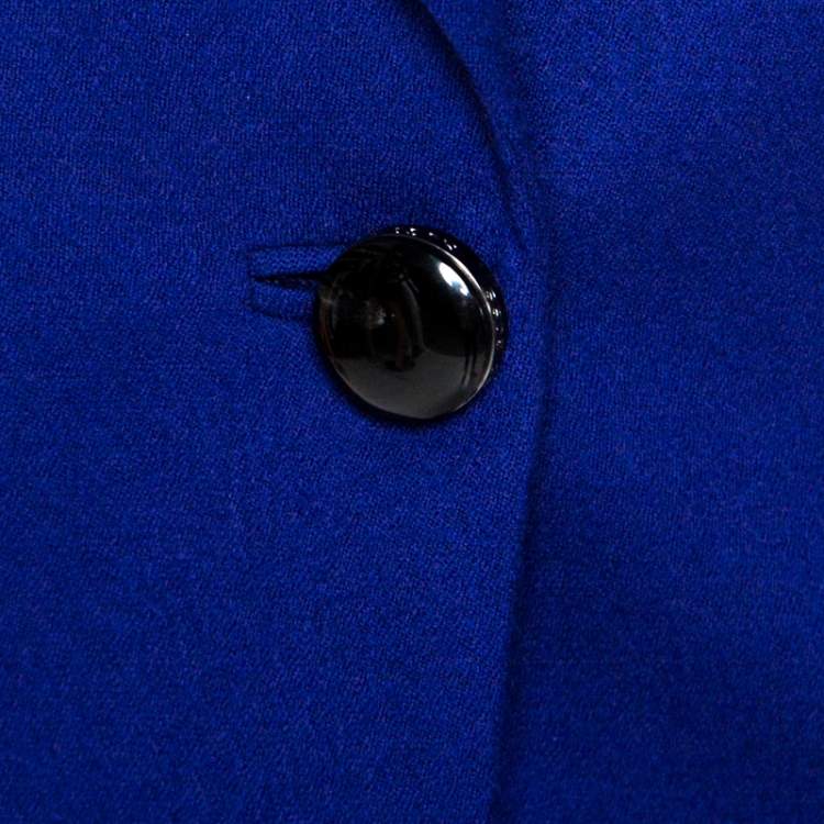 Pre Owned Boss By Hugo Boss Persian Indigo Wool Vatina/Jamoni Skirt Suit L