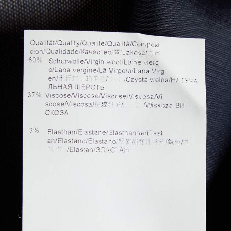 Pre Owned Boss By Hugo Boss Grey Virgin Wool Pencil Skirt XS