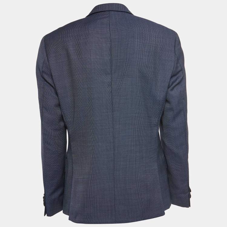 Pre Owned Boss By Hugo Boss Blue Wool Single Breasted Blazer M