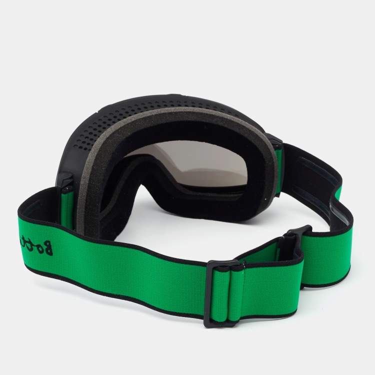 Pre Owned Bottega Veneta Black Mirrored Ski Goggles