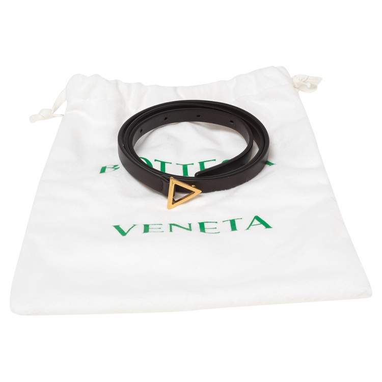 Pre Owned Bottega Veneta Brown Leather Belt Size 75 CM