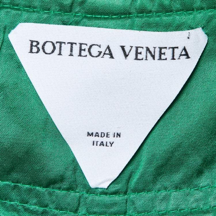 Pre Owned Bottega Veneta Green Fluid Satin Cargo Pants L