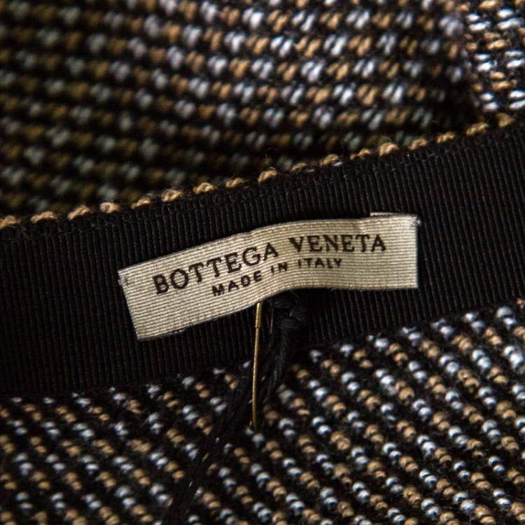 Pre Owned Bottega Veneta Multicolor Patterned Wool Knit Pencil Skirt S