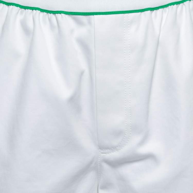 Pre Owned Bottega Veneta White Cotton Bermuda Shorts M