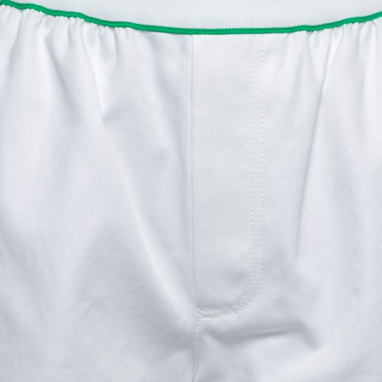Pre Owned Bottega Veneta White Cotton Bermuda Shorts M