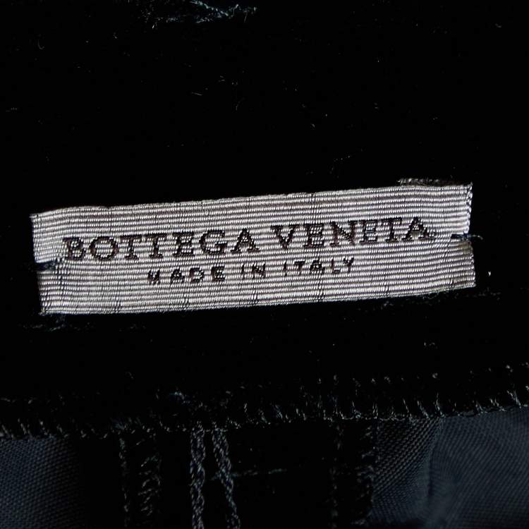 Pre Owned Bottega Veneta Black Velvet Straight Leg Pants M