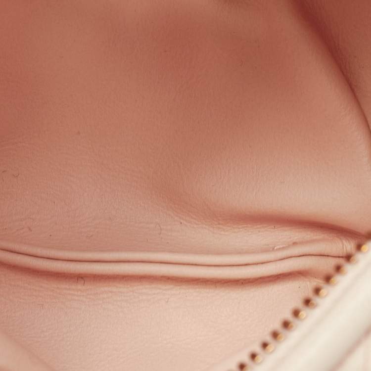Pre Owned Bottega Veneta Light Peach Intrecciato Leather Candy Jodie Bag