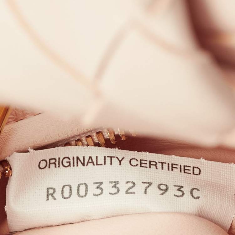 Pre Owned Bottega Veneta Light Peach Intrecciato Leather Candy Jodie Bag